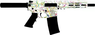 7.5" NITRIDE SPLATTER WHITEGLFA AR15 PISTOL 223 WYLDE