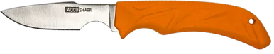 Accusharp 731C Caping Knife 3.5 Inch Stainless Steel Blade Blaze Orange Handle