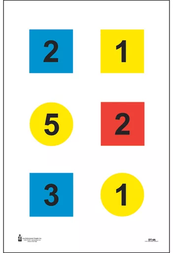 Action Target DT-4C-100 Training Target, Multi-Color, 23" x 35", 100 Per Box