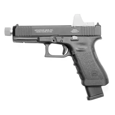Advantage Arms Conversion Kit, 17-22G4MOD, 22 LR, 4.49" Threaded Barrel, For Glock 17/22 Gen 4, Optics Ready, Matte Finish, Black, Fixed Sights, 15 Rounds, 2 Magazines, Includes Range Bag AAC17-22G4MOD