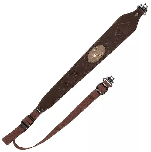 ALLEN SUED DEER HEAD SLING W/ SWIVELSBROWN LEATHER
