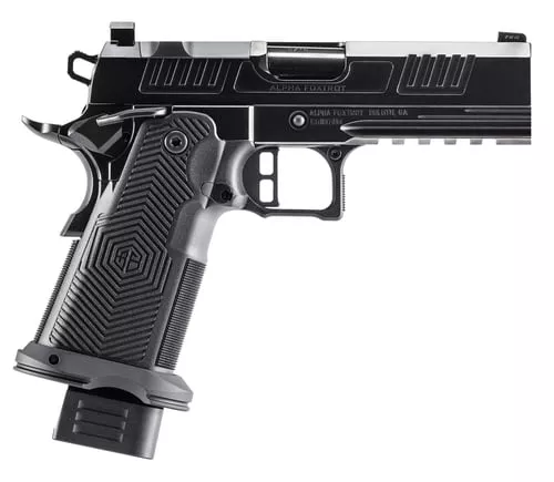 Alpha Foxtrot AF1911 Romulus Polish DLC Finished Handgun 9mm Luger 17 & 20rd Magazines 4.25 Bull Barrel RMSc Cut