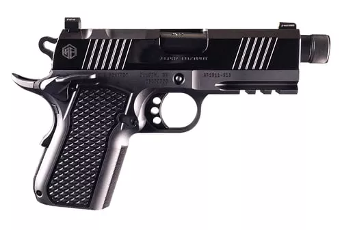 Alpha Foxtrot AF1911 S15 Polished Handgun 9mm Luger 15rd Magazine 3.5 Threaded Barrel RMSc Optic Cut