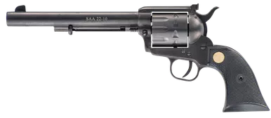 Chiappa Firearms CF340170 SAA 1873Medium Frame 22 LR 10 Shot, 7.50" Blued Steel Barrel, Blued Steel Frame, Blued Cylinder, Black Plastic Grip, Exposed Hammer