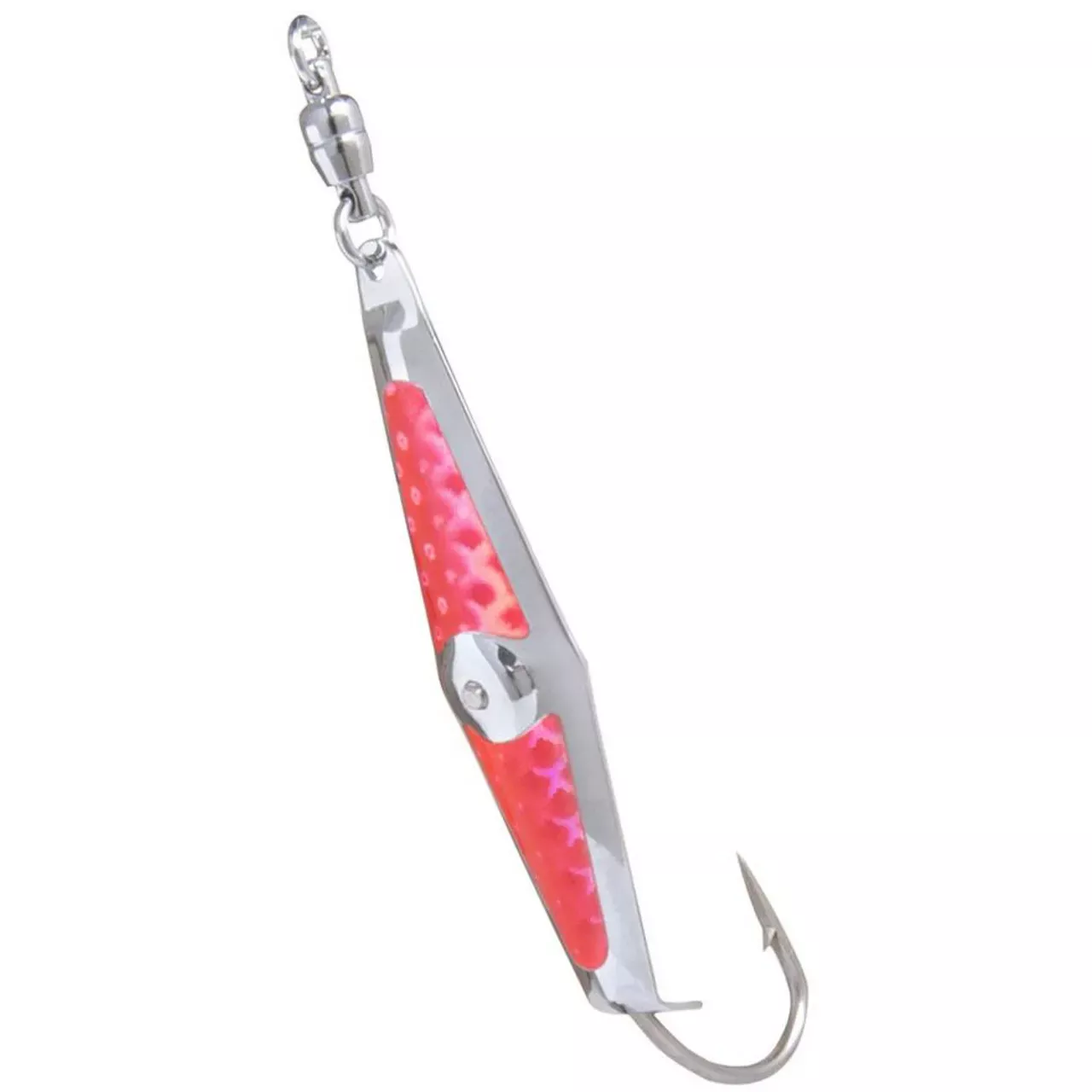 Clarkspoon Spoon Squid with Ball Bearing Swivel 2/0 Hook - Pink Flash