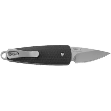 Columbia River Knife & Tool Dually Folding Knife, 1 7/10" Blade, Black