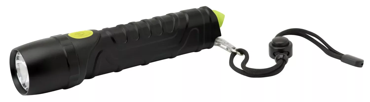 Cyclops Flashlight w/Glass Breaker Black Anodized Aluminum White LED 800 Lumens 250 Meters Range