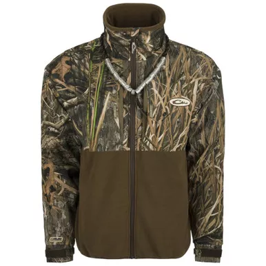 DRAKE MST Guardian Flex Eqwader Full Zip Shadowgrass Habitat Fleece Jacket (DW7375-022)