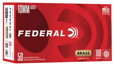 Federal Champion 10mm Auto Ammo 180 Grain FMJ Box of 50