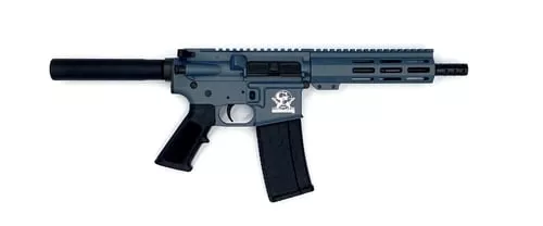 "GLFA AR15 Pistol - Blue Titanium | .223 Wylde | 7.5"" Heavy Barrel | 7"" M-LOK Handguard"