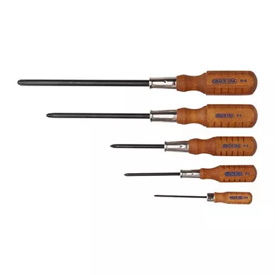 Grace Usa 5-Piece Phillips Screwdriver Set