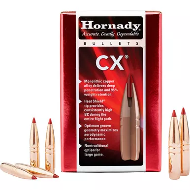 Hornady CX Bullets 6.5mm .264" 120gr Polymer Tip Boat Tail 50/Box