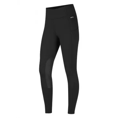 KERRITS Fleece Lite II Knee Patch Black Solid Riding Tight (50281BLACK)