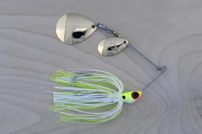 Lunker Lure Proven Winner Double Blade Spinnerbait 1/2 oz. - Chartreuse/White PG 4 Ind/PG 6 Col