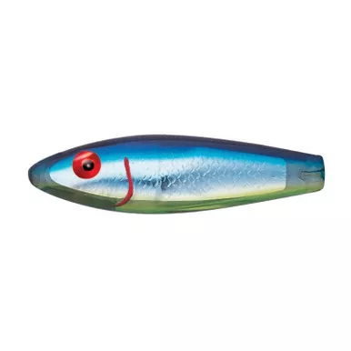 MIRROLURE Top Dog Jr 4in Blue/Chartreuse/Silver Surface Walker (84MR-CHBL)
