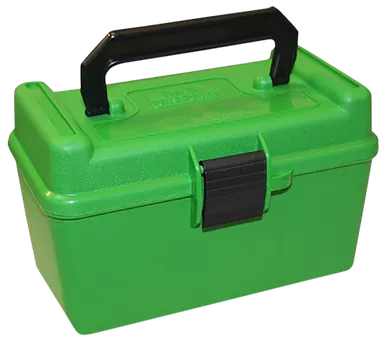MTM Deluxe H-50 Series Rifle Ammo Box 50-Round Green