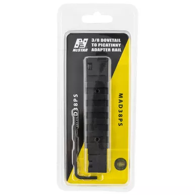 NCSTAR 3/8" Dovetail To Picatinny Rail Adapter Rail/Short (MAD38PS)