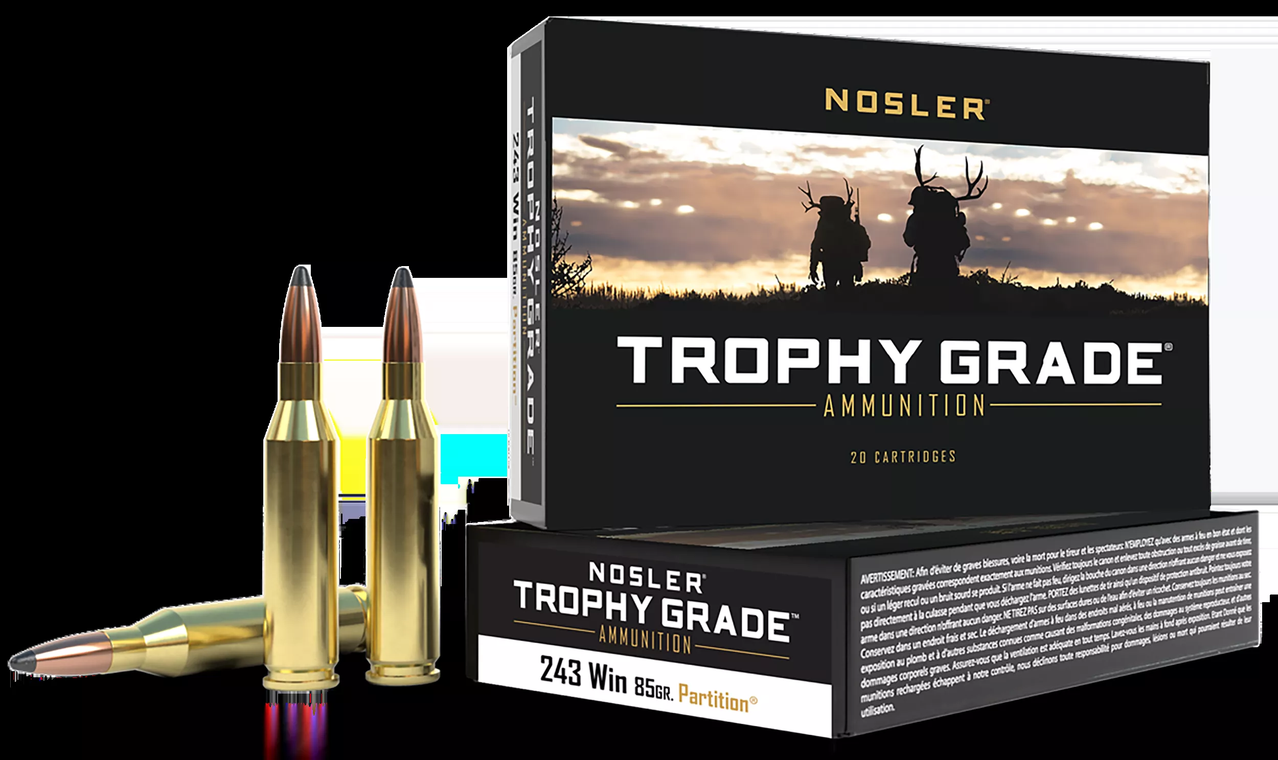 Nosler Trophy Grade 243 Win 85 gr Partition (PT) 20 Bx