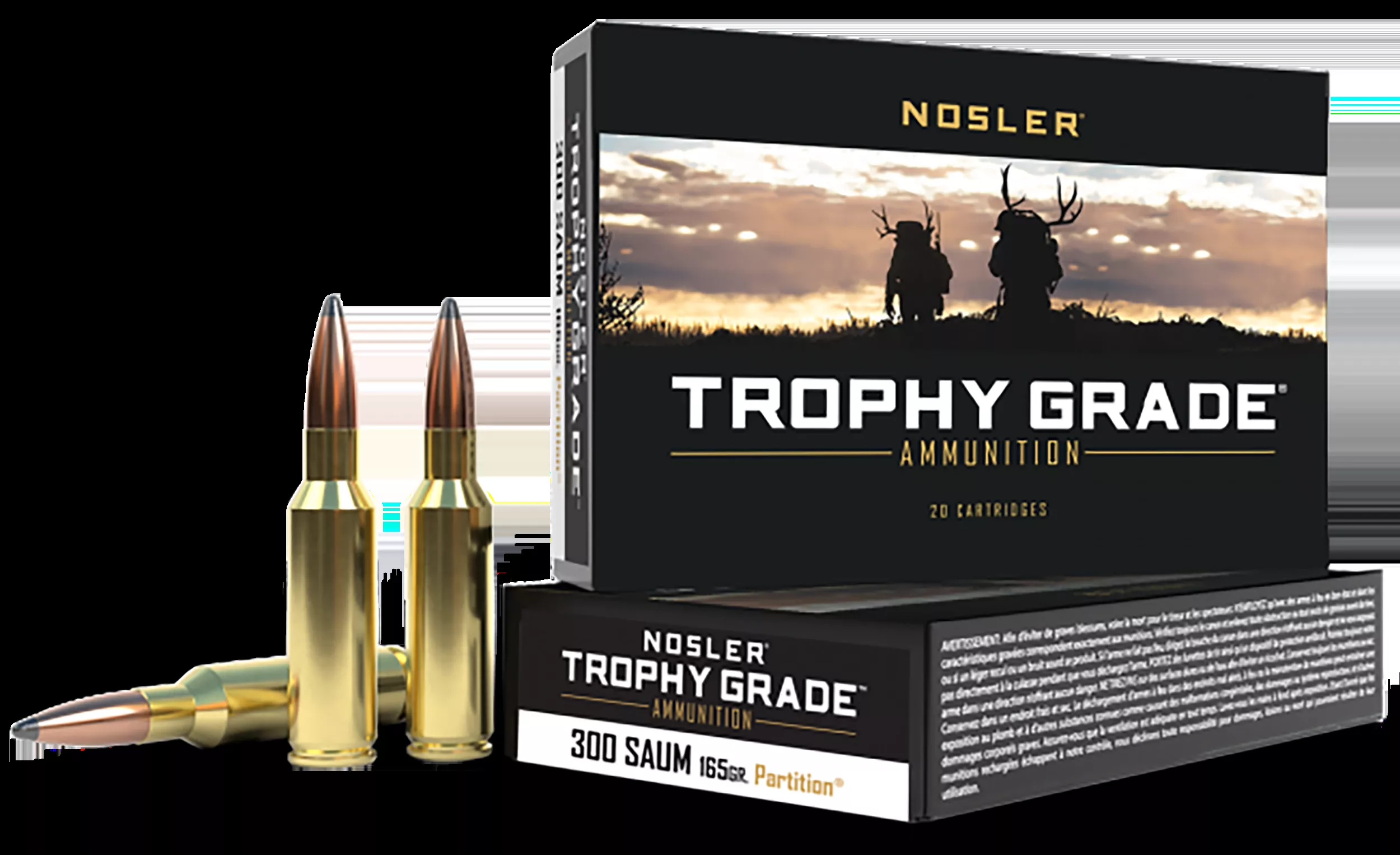 Nosler Trophy Grade 300 Rem SAUM 165 gr Partition (PT) 20 Bx
