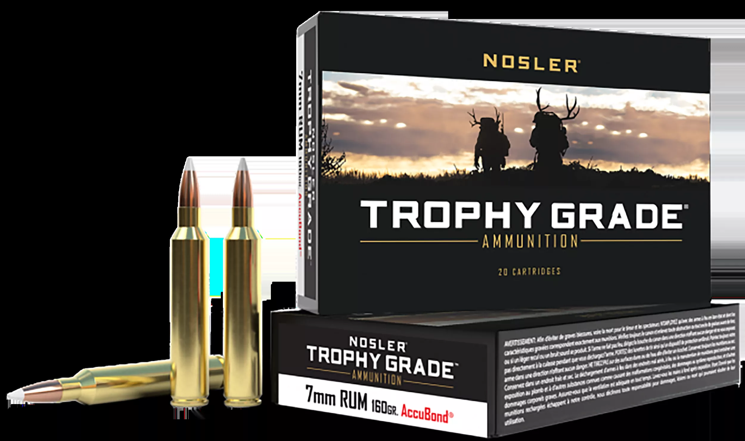Nosler Trophy Grade 7mm RUM 160 gr AccuBond 20 Bx