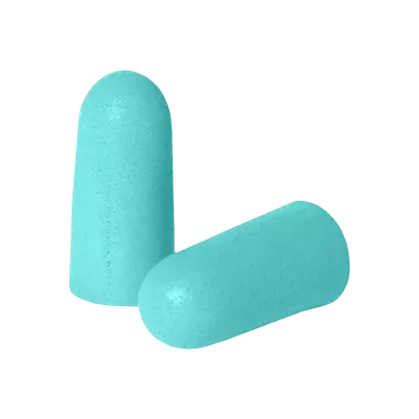 Radians Resistor Disposable Foam Earplugs Aqua Box of 50
