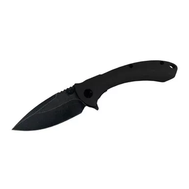 Rock Ridge Outdoors Shadow Protector II Folding Knife 3.5" Drop Point Blade Black