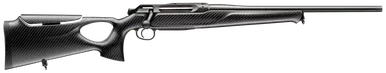 Sauer 80117114 505 Synchro XTC Full Size 222 Rem 3+1 20" Matte Blued Threaded Barrel, Matte Blued Saddle Mount Steel Receiver, Black Thumbhole w/Adj Comb Carbon Fiber Stock