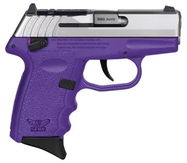 SCCY Industries CPX4TTPURDRG3 CPX-4 RD 380 ACP 10+1 2.96" Purple Polymer/Serrated Stainless Steel Slide/Finger Grooved Purple Polymer Grip