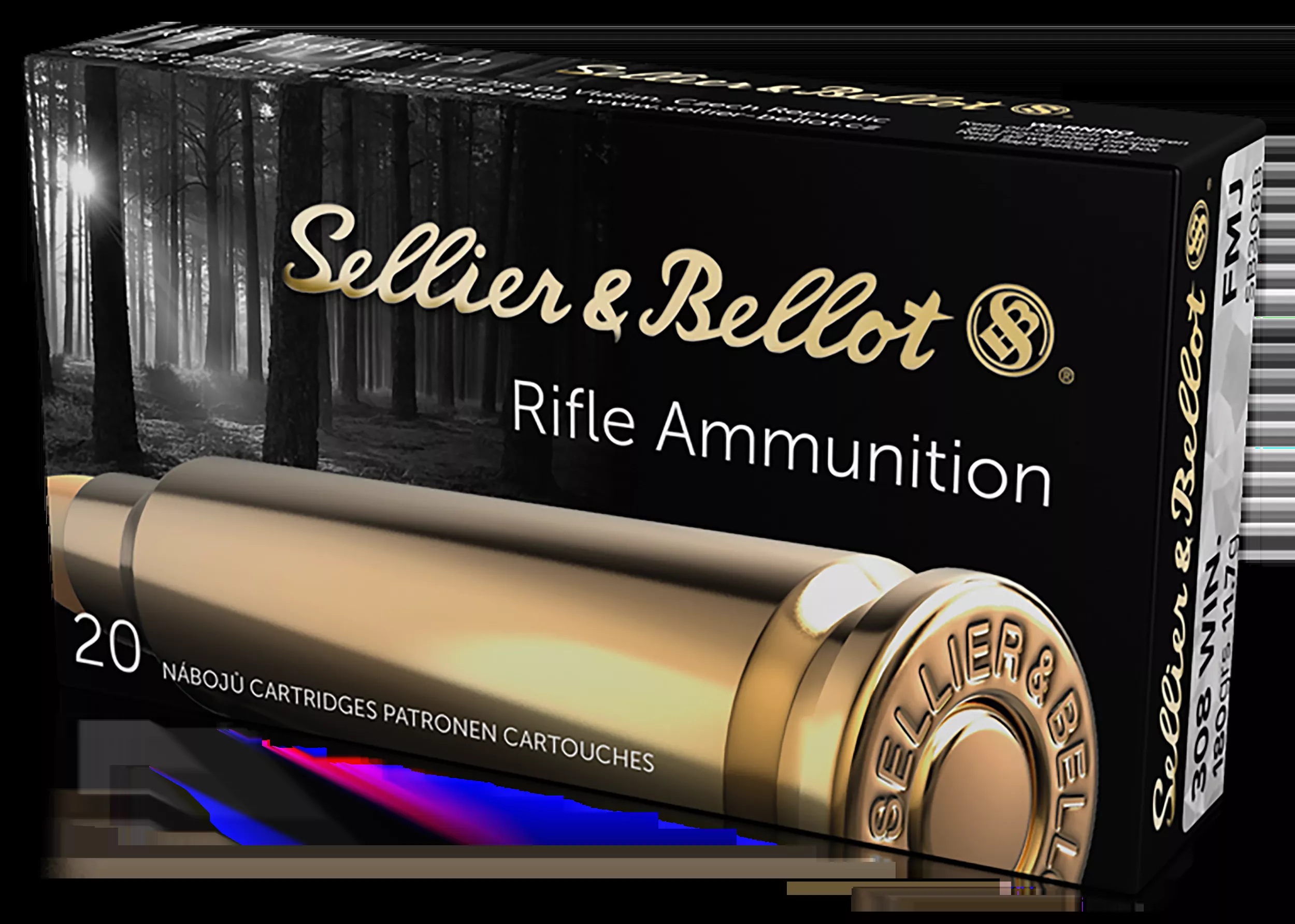 Sellier & Bellot Rifle 308 Win 180 gr Full Metal Jacket (FMJ) 20 Bx