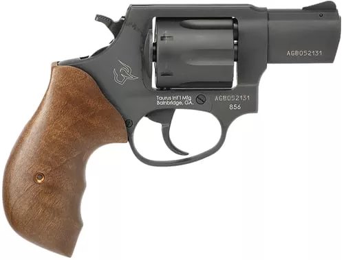 Taurus 856 Handgun .38 Spl+P 6rd Capacity 2 Barrel Black Frame Turkish Walnut Grip