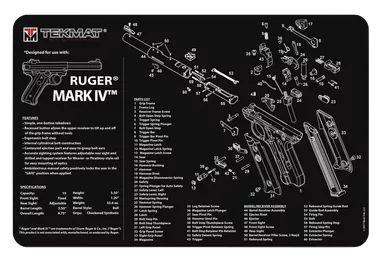 TekMat Ruger Mark IV Gun Cleaning Mat 11x17