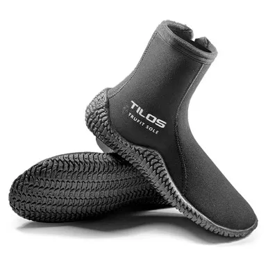 TILOS 3mm Titanium Zip TruFit Black Boot (B3808BK)