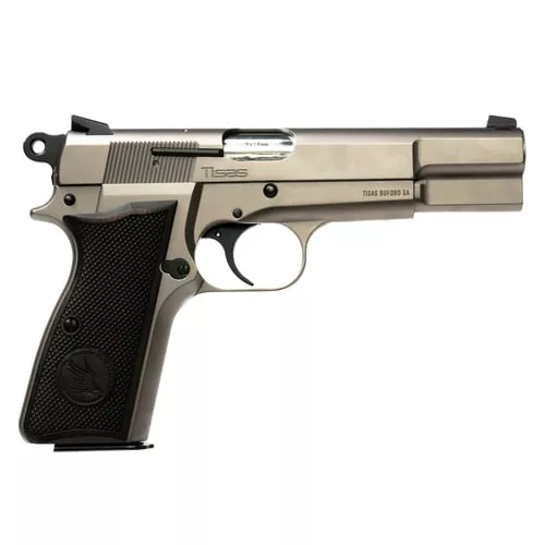 Tisas Regent BR9 Nickel Handgun 9mm Luger 15rd Magazines2 4.67' Barrel