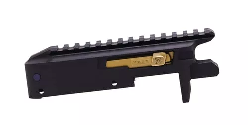 True Precision Inc TP1022CMPRCBLG TP/22 Receiver Set Aluminum Black Anodized Receiver/ Gold Bolt
