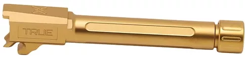True Precision Inc TPP365FBXTG Sig9mm Luger 4.30" Threaded Gold TiN Stainless Steel, Fits Sig P365 Fuse
