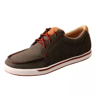 TWISTED X Women's Kicks Dark Grey/Barn Red Casual Shoe (WCA0030)