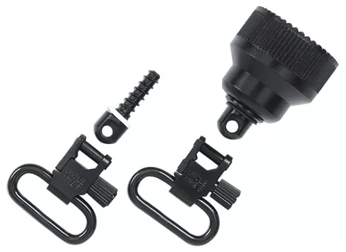 Uncle Mikes 18015 Mag Cap Swivel Set made of Steel with Blue Finish, 1" Loop Size & Quick Detach Style for20 Gauge Remington 870 & 870 Youth Includes Two Super Swivels