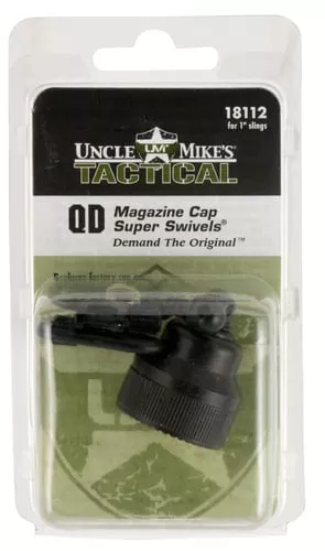 Uncle Mikes 18112 Mag Cap Swivel Set made of Steel with Blued Finish, 1" Loop Size & Quick Detach Style for Mossberg 590, 835 Includes Two Super Swivels