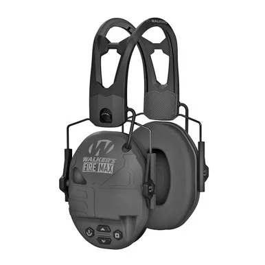 Walker's FireMax Electronic Ear Muffs Black (Rechargeable)
