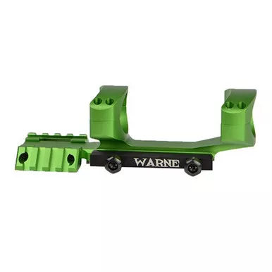 Warne 34mm 1.435 Inch 0 MOA Mount Green