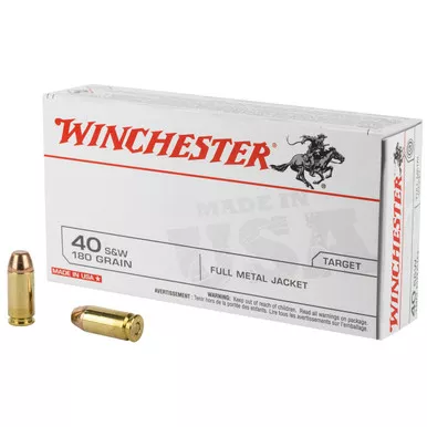 Winchester .40 S&W Ammunition 180 Grain FMJ 50 Rounds