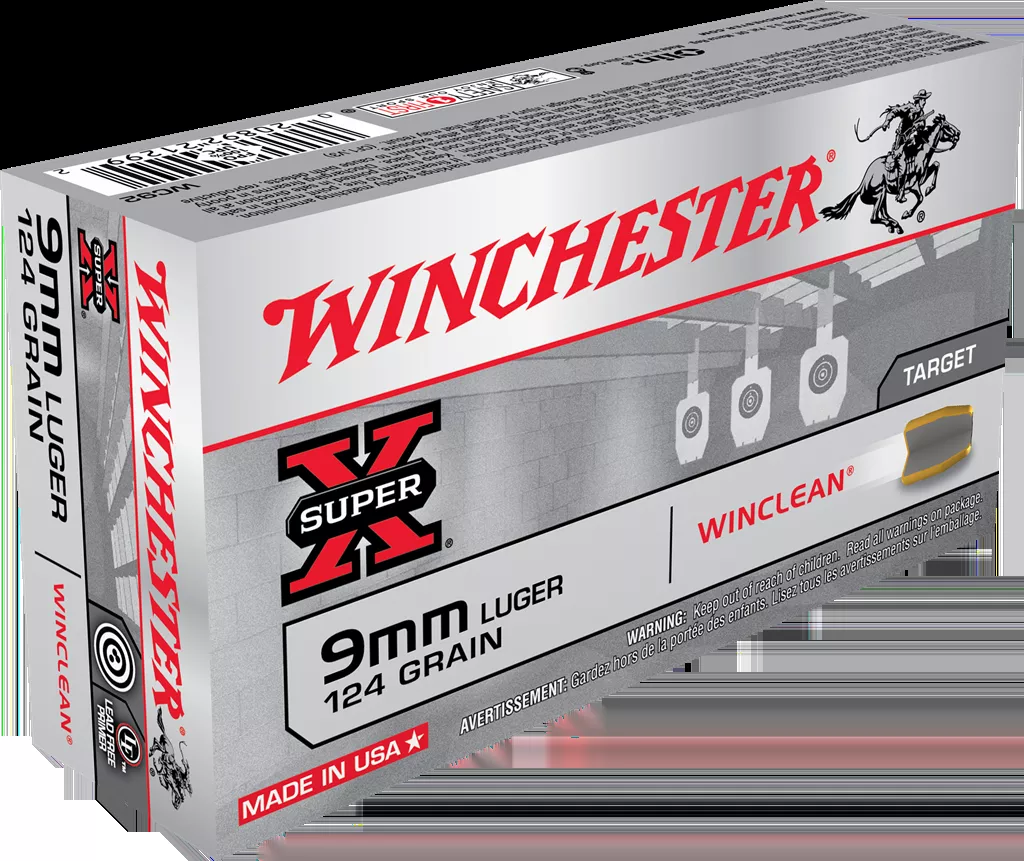 Winchester Ammo Super-X 9mm Luger 124gr FMJ 50rd Box