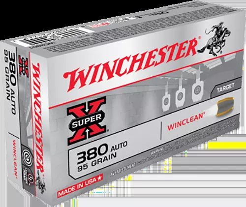Winchester Ammo Super-X380 ACP 95 gr Winclean Brass Enclosed Base 50 Bx/10 Cs