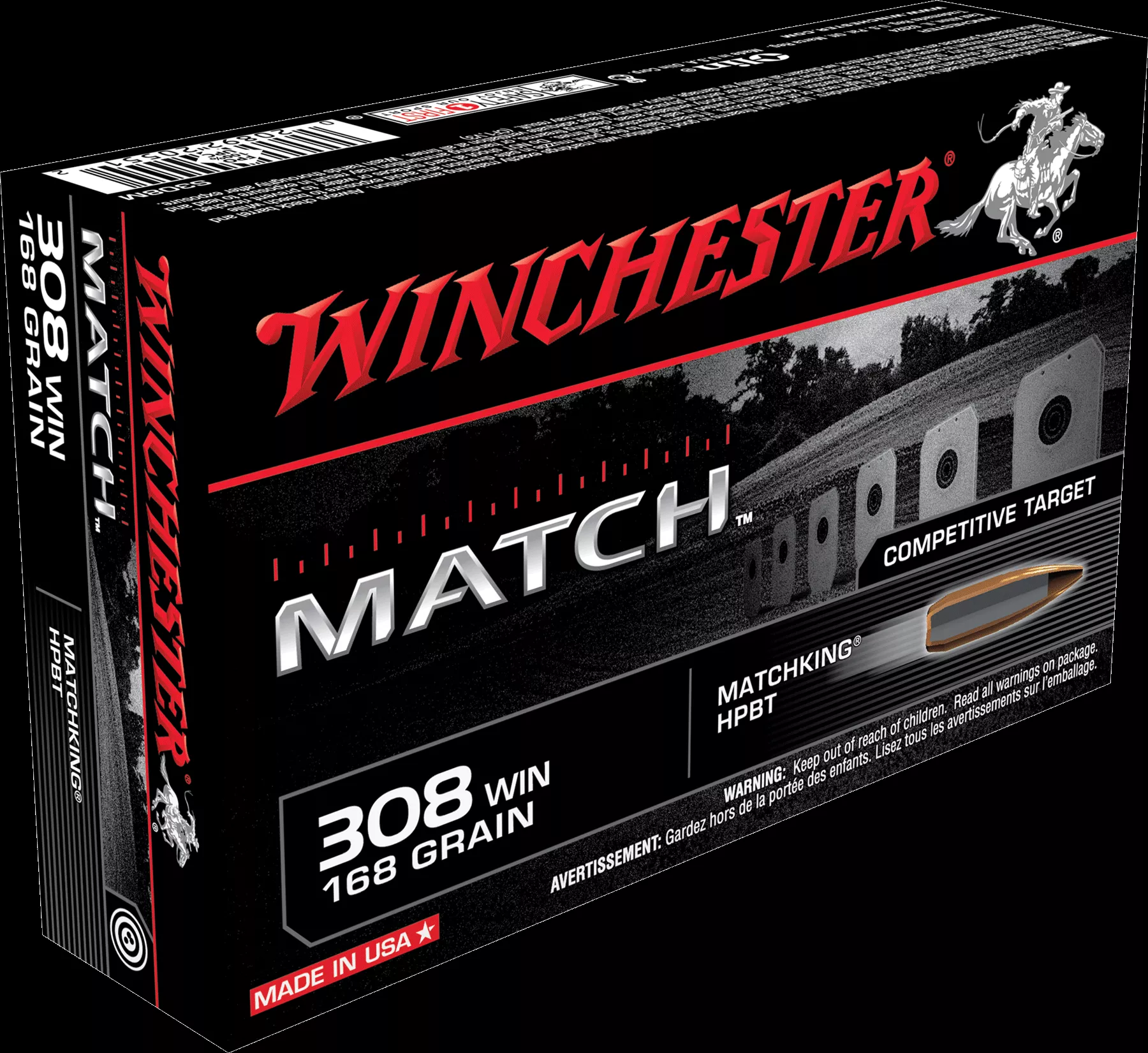Winchester Match 308 Win 168gr Sierra MatchKing HPBT 20/Box