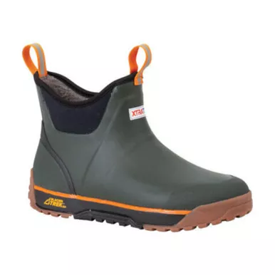 XTRATUF Men's Ice Rubber Olive Ankle Deck Boots (AIMR300)