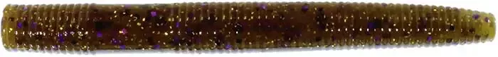 Zoom Beatdown Worm - Green Pumpkin Purple Gold